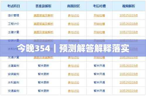 今晚354｜预测解答解释落实