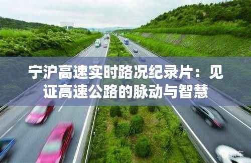 宁沪高速实时路况纪录片：见证高速公路的脉动与智慧