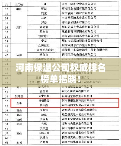 河南保温公司权威排名榜单揭晓!