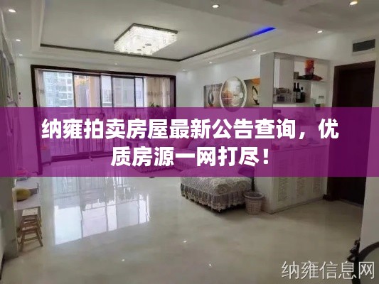 纳雍拍卖房屋最新公告查询,优质房源一网打尽!