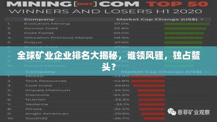 全球矿业企业排名大揭秘,谁领风骚,独占鳌头?