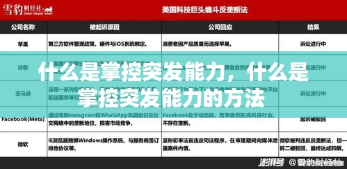 什么是掌控突发能力,什么是掌控突发能力的方法